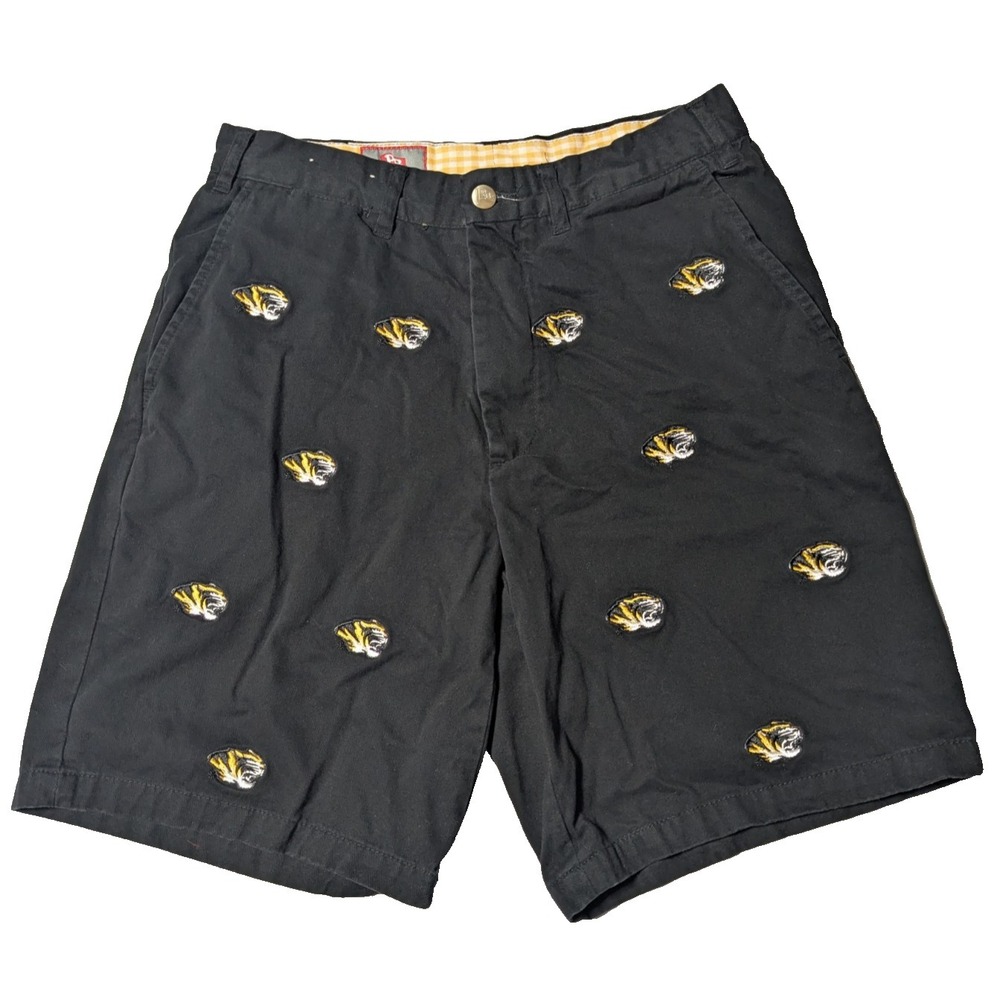 MISSOURI TIGERS Men 30 Pennington & Bailes Black Embridered Logo Stadium Shorts‎